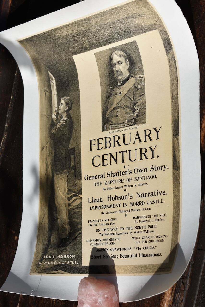 Antique American Magazine Poster, February Century, 1898 – Spanish-American War