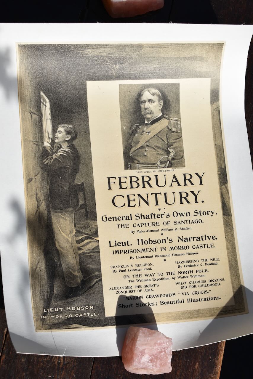 Antique American Magazine Poster, February Century, 1898 – Spanish-American War