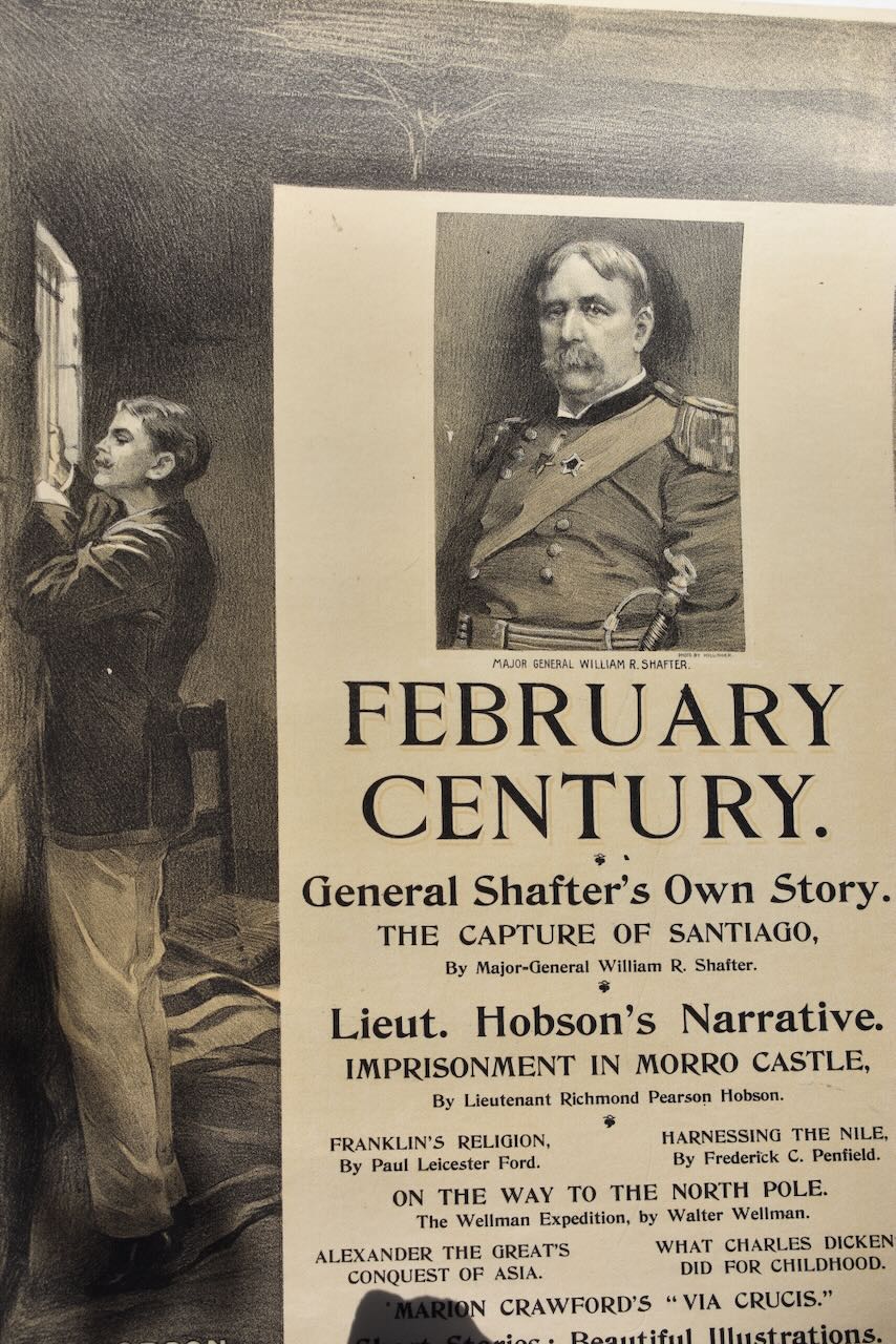 Antique American Magazine Poster, February Century, 1898 – Spanish-American War