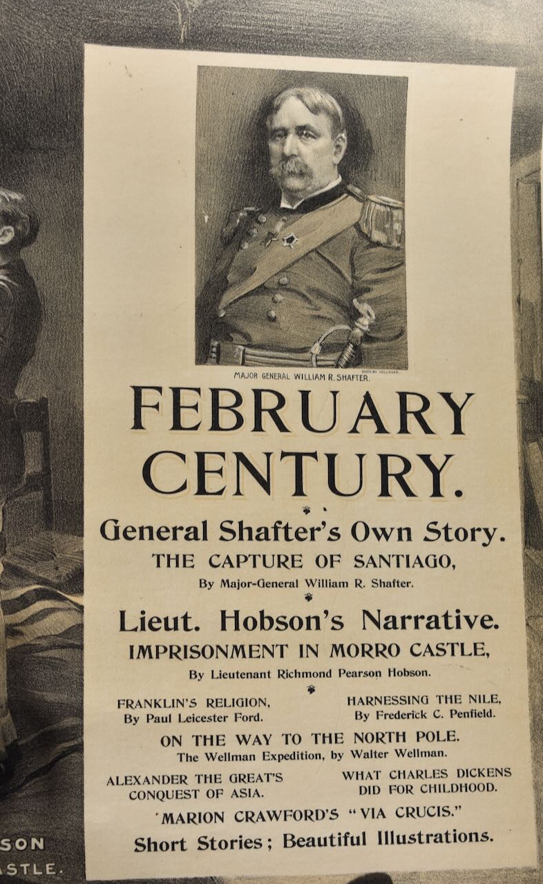 Antique American Magazine Poster, February Century, 1898 – Spanish-American War