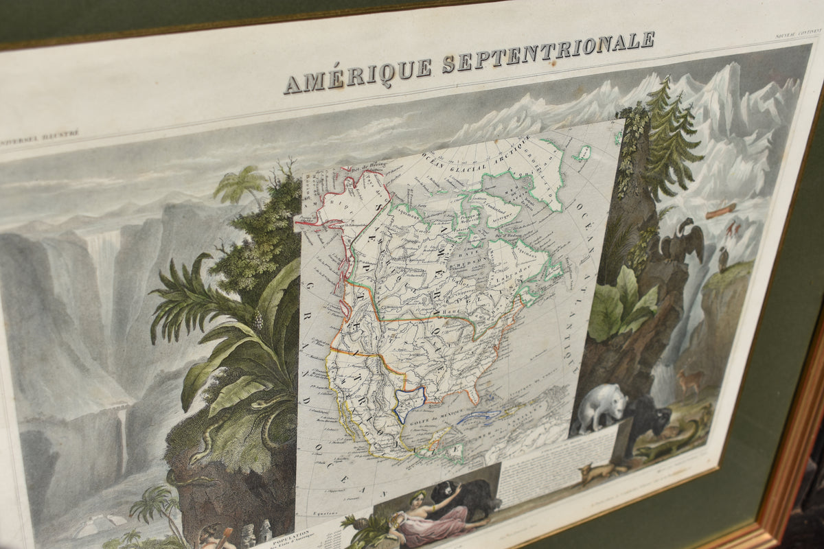 1846 Victor Levasseur Map of North America – Texas as an Independent Republic