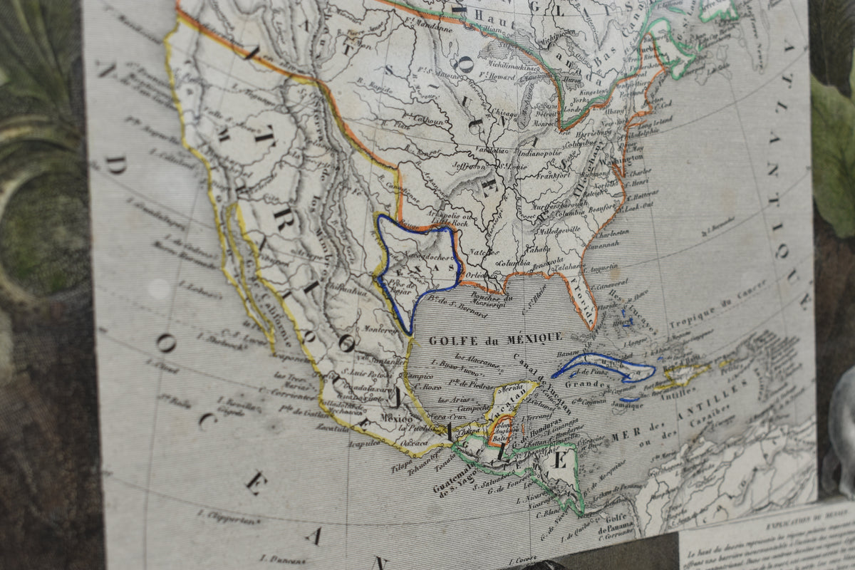 1846 Victor Levasseur Map of North America – Texas as an Independent Republic