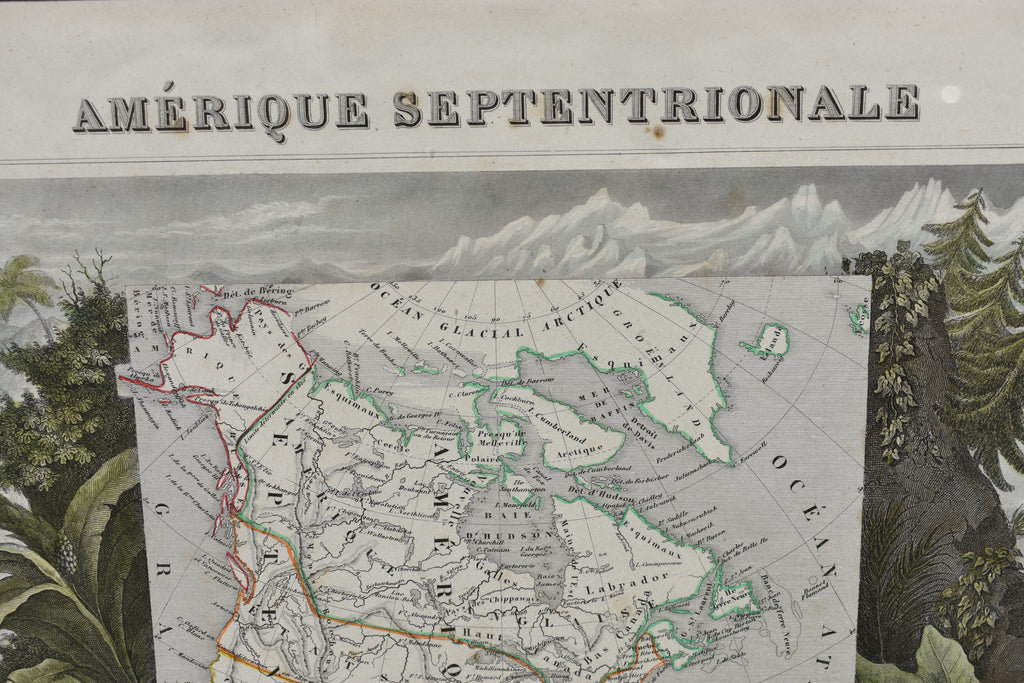 1846 Victor Levasseur Map of North America – Texas as an Independent Republic