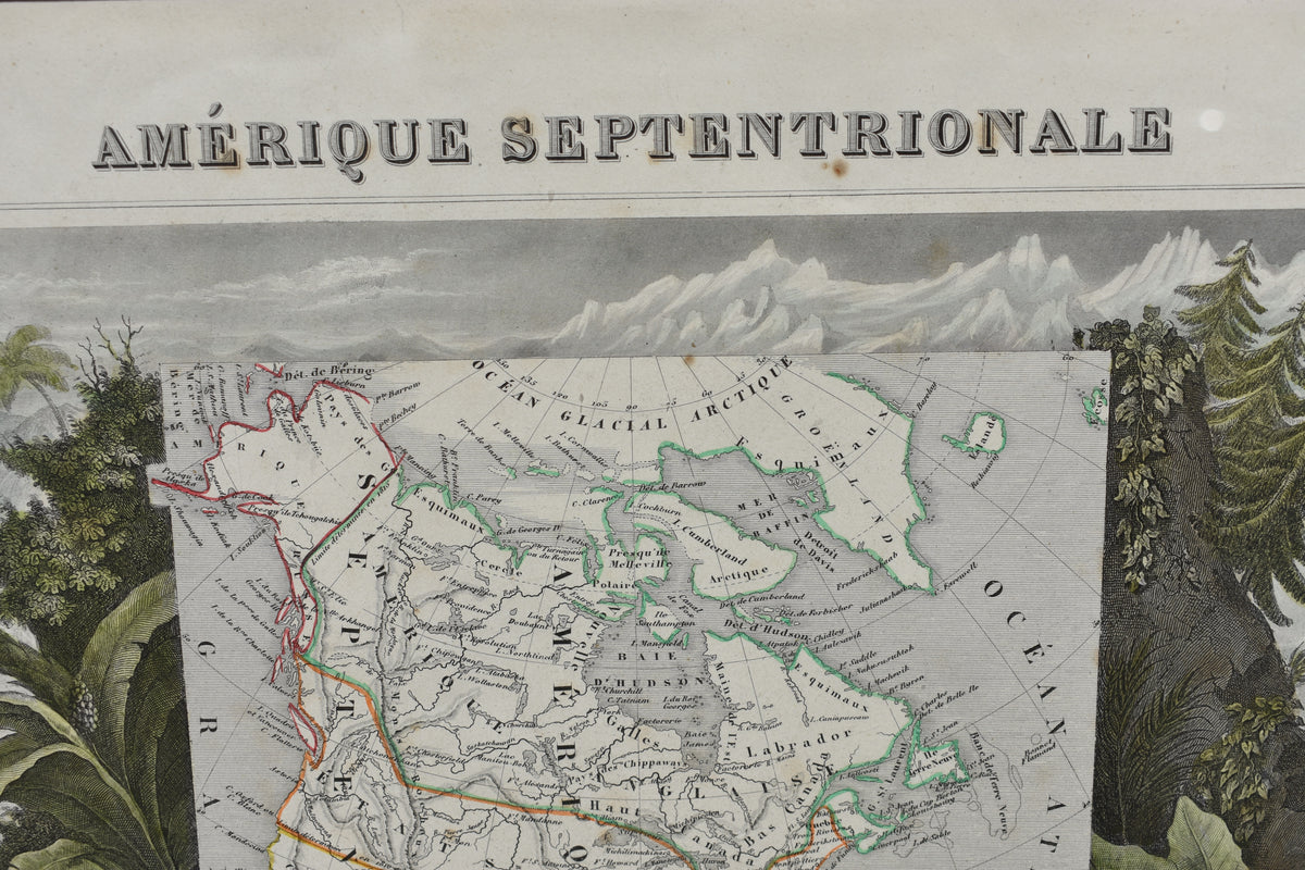 1846 Victor Levasseur Map of North America – Texas as an Independent Republic