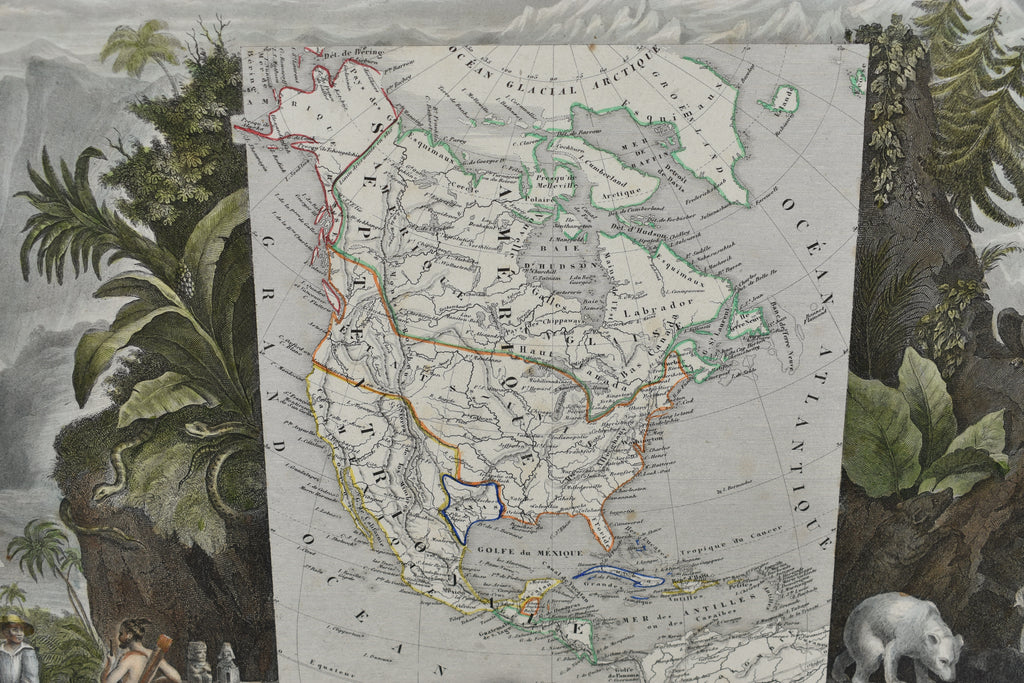 1846 Victor Levasseur Map of North America – Texas as an Independent Republic
