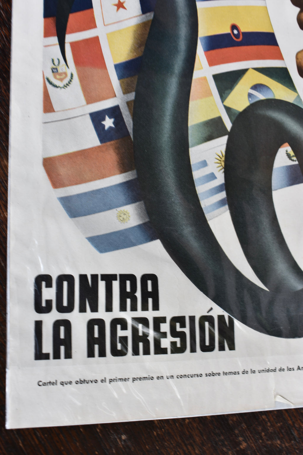 WWII American Propaganda Poster, “Unámonos contra la agresión”, c.1942