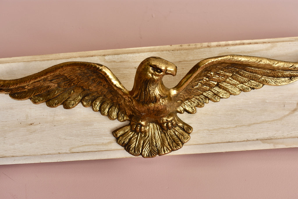 Vintage Brass American Eagle Wall Plaque, Federal Style