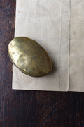 American Civil War 19th Century Oval Brass Snuff Box & Discharge Paper of Private Jonas Weeks