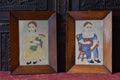 Pair of 19th Century American Naïve Watercolour Portraits of Children