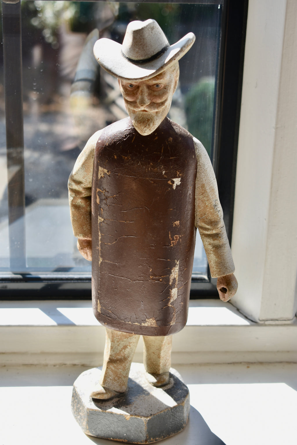 Charming Vintage American Folk Art Wooden Shop Display Figure, 38cm