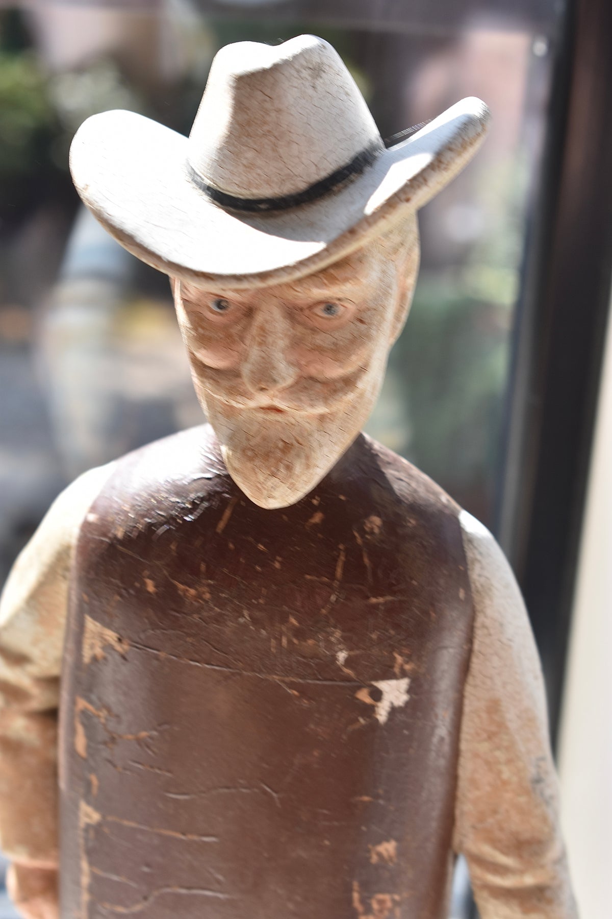Charming Vintage American Folk Art Wooden Shop Display Figure, 38cm