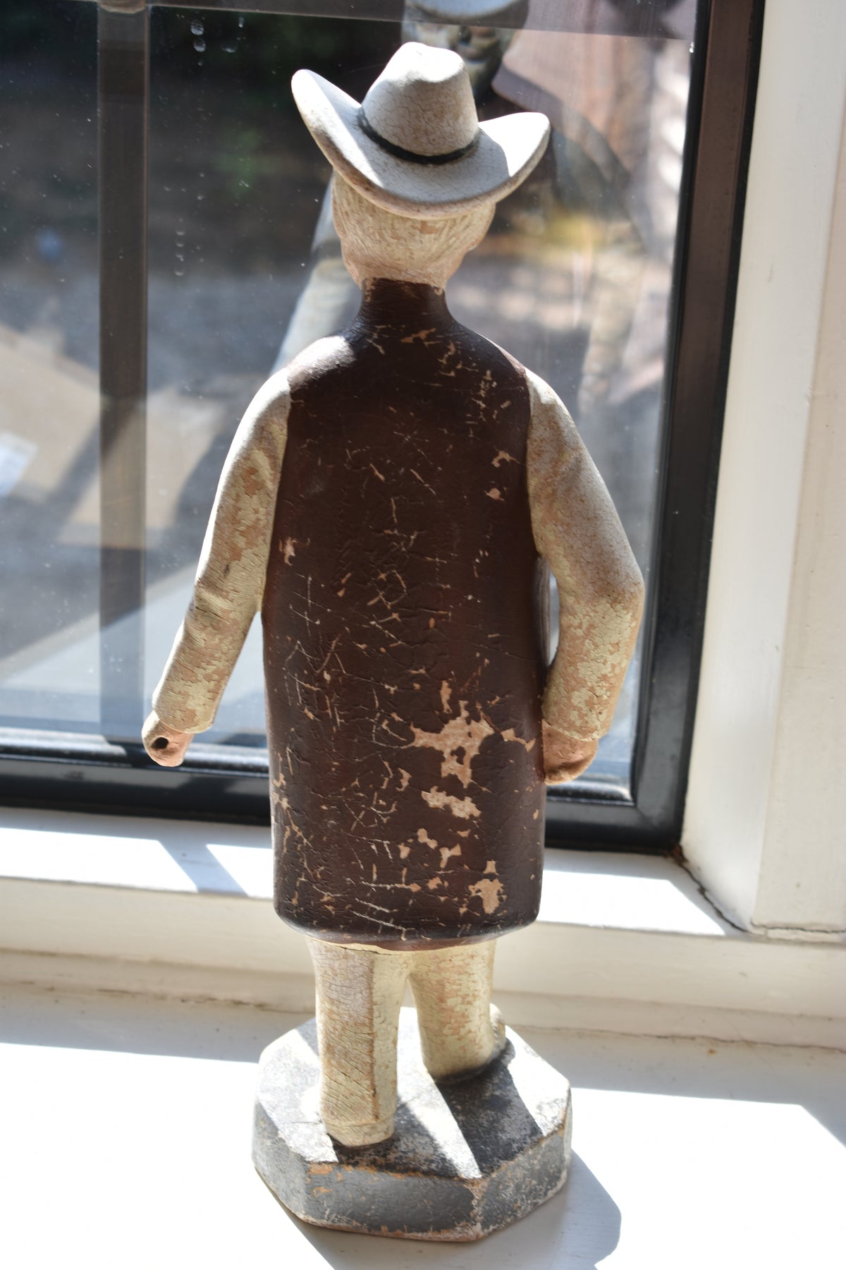 Charming Vintage American Folk Art Wooden Shop Display Figure, 38cm