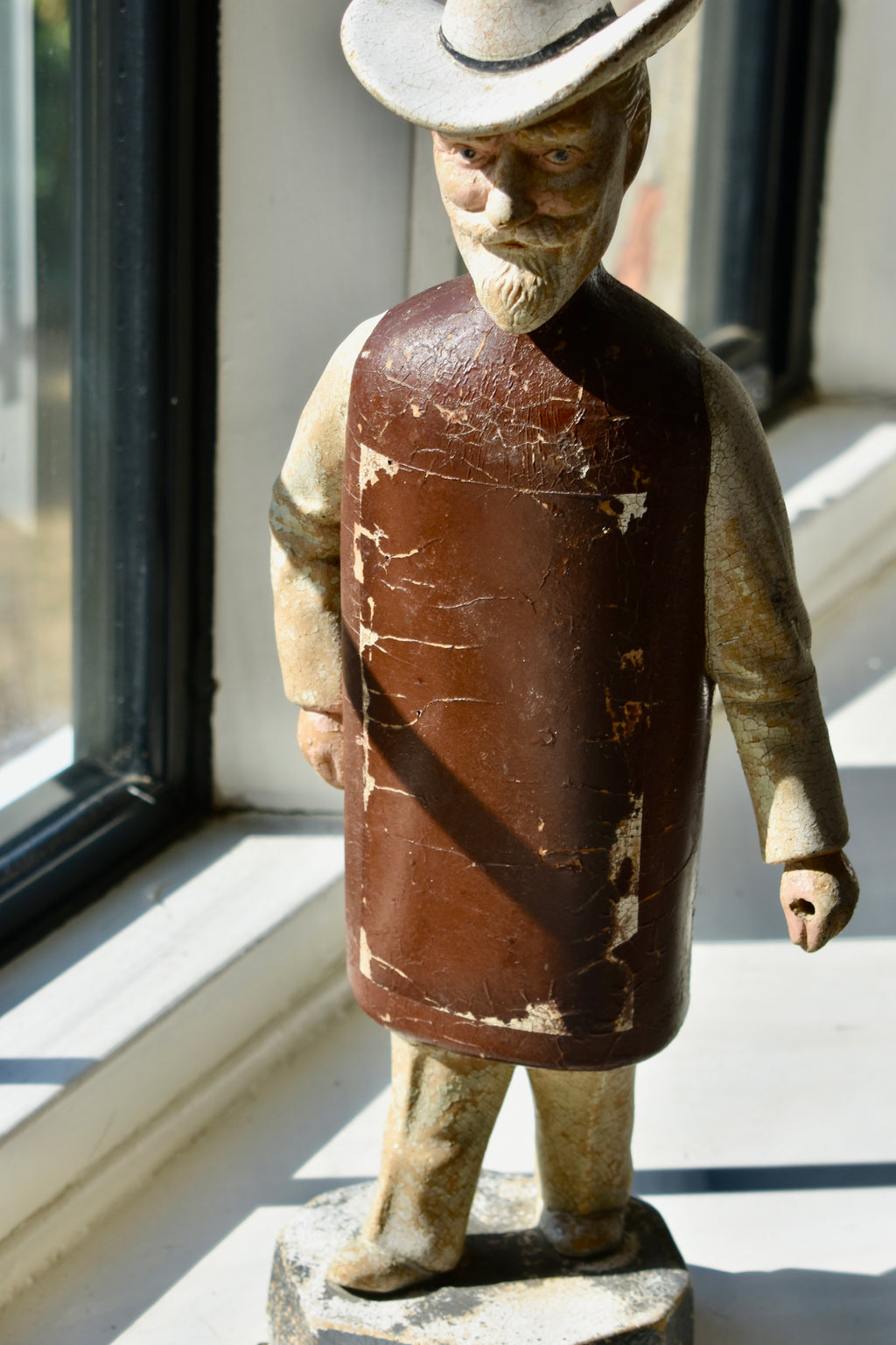 Charming Vintage American Folk Art Wooden Shop Display Figure, 38cm