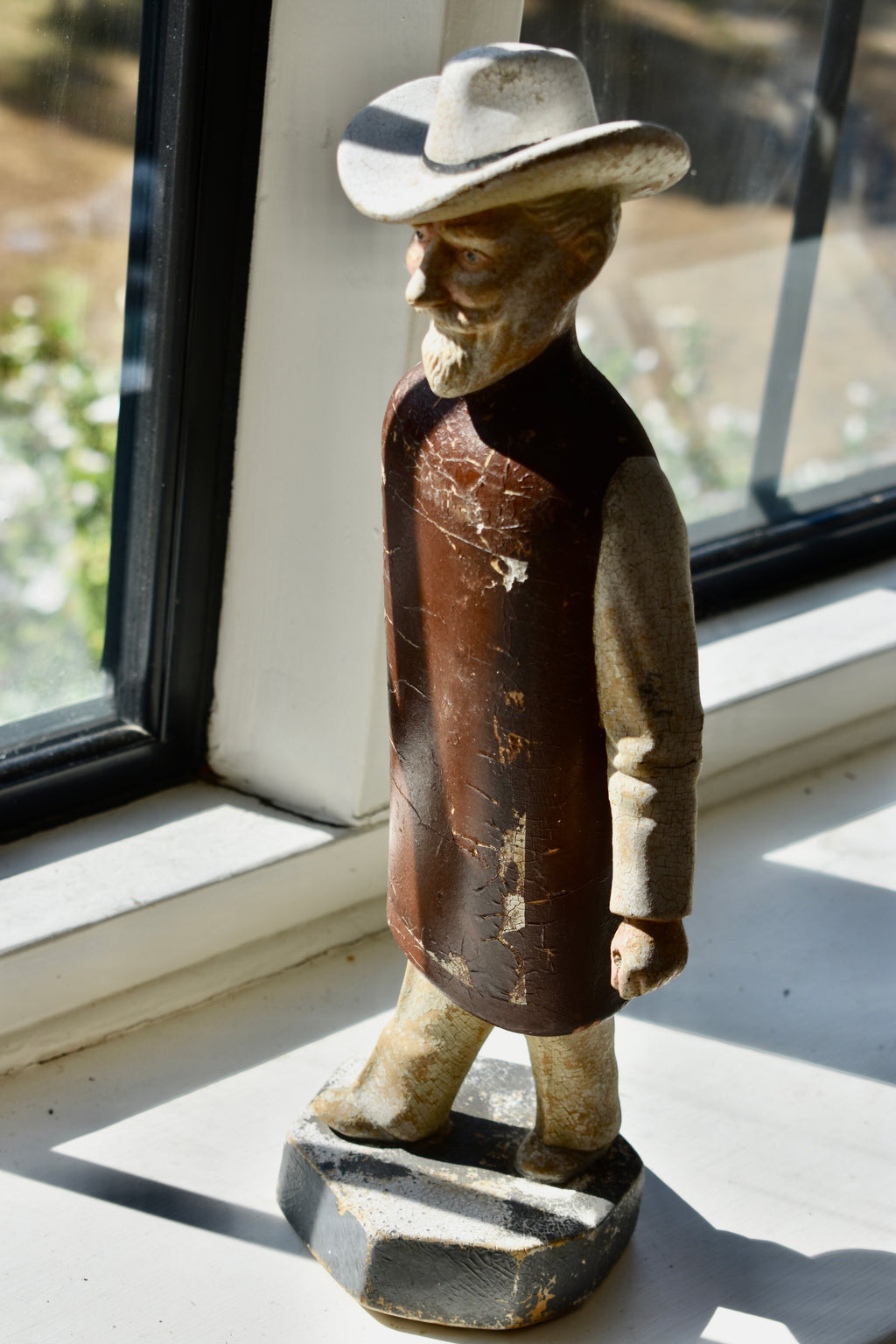 Charming Vintage American Folk Art Wooden Shop Display Figure, 38cm