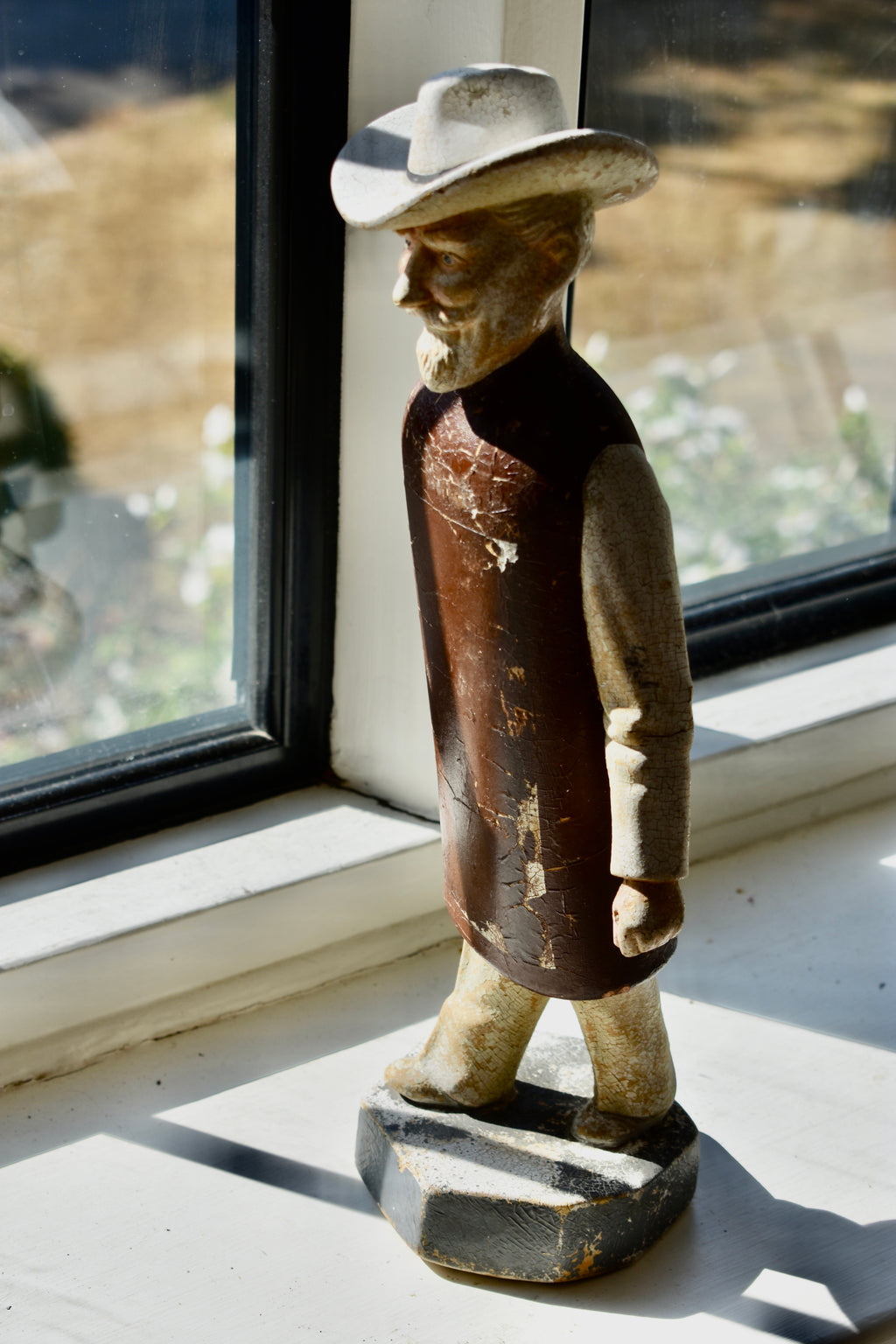 Charming Vintage American Folk Art Wooden Shop Display Figure, 38cm