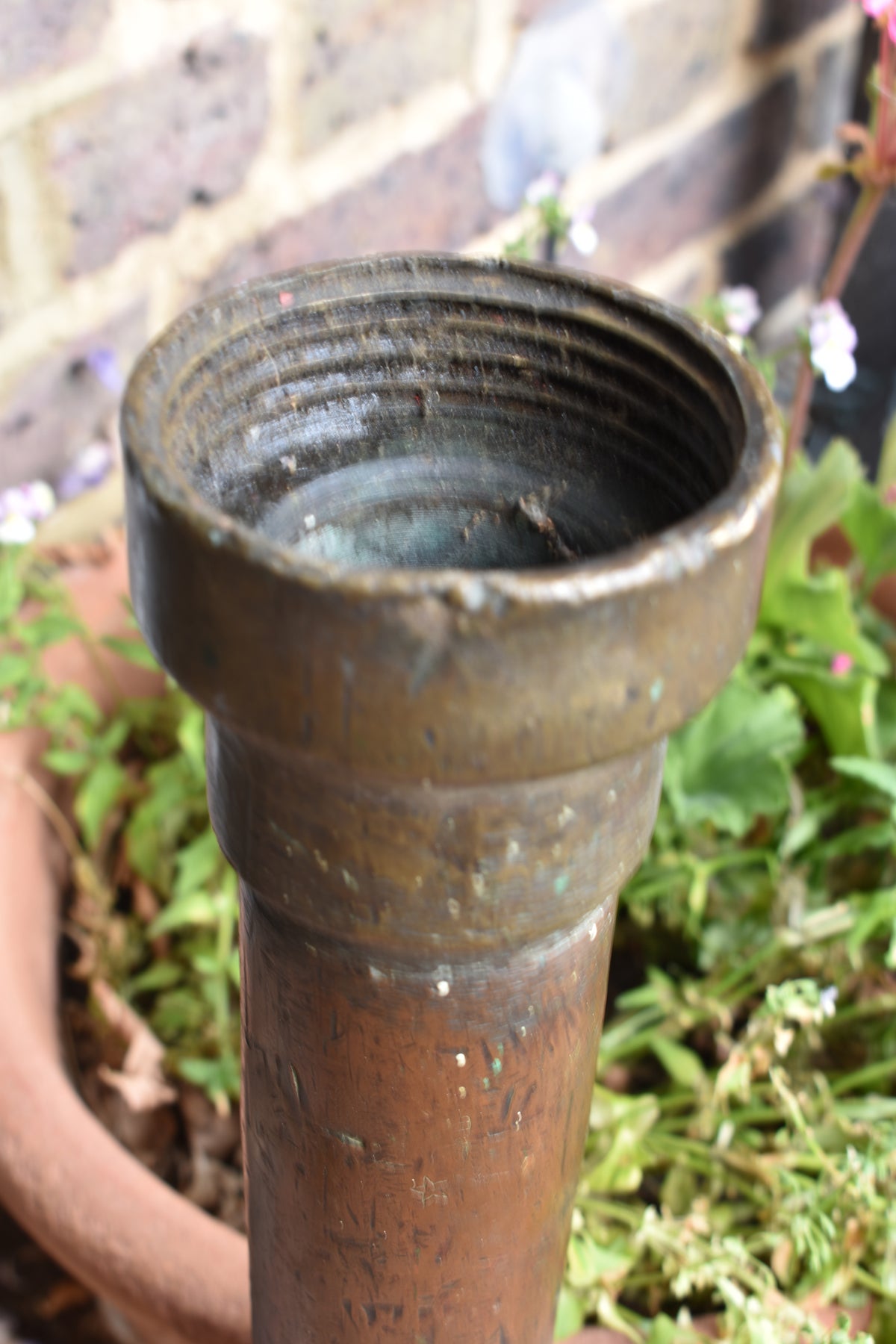 Substantial Antique American Bronze Fire Hose Nozzle