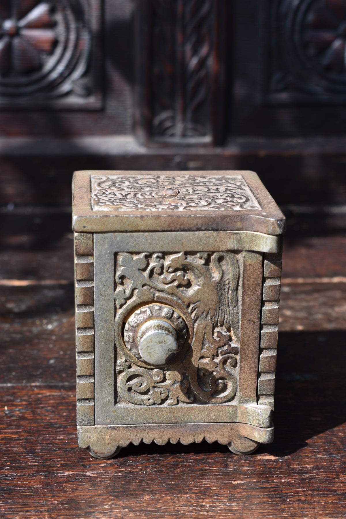 American Kenton cast-iron savings bank, early 20th century