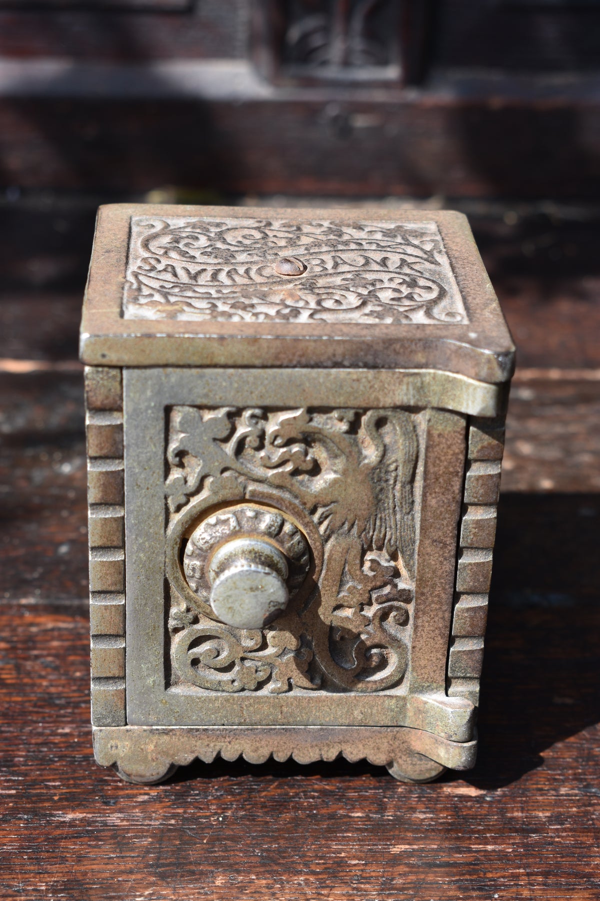 American Kenton cast-iron savings bank, early 20th century