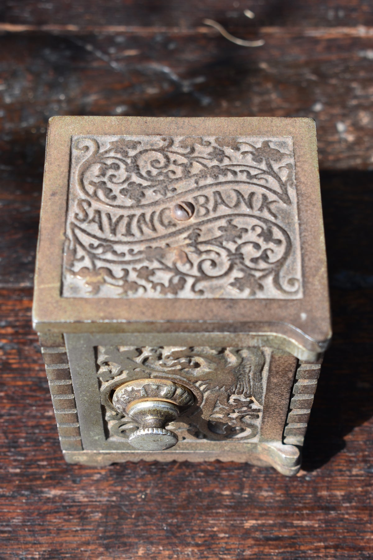 American Kenton cast-iron savings bank, early 20th century