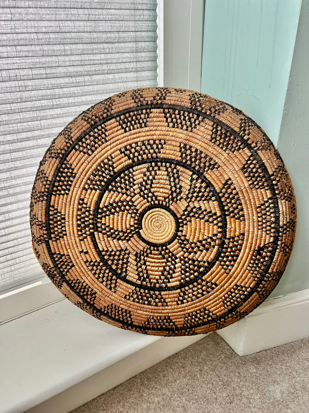 Five Extraordinary Native American coiled basketry trays, circa 1890–1930s