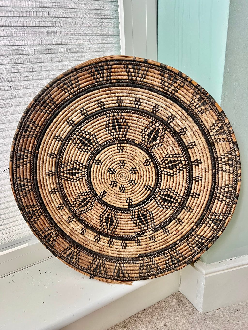 Five Extraordinary Native American coiled basketry trays, circa 1890–1930s