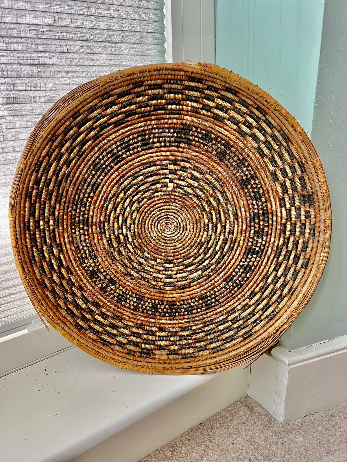 Five Extraordinary Native American coiled basketry trays, circa 1890–1930s