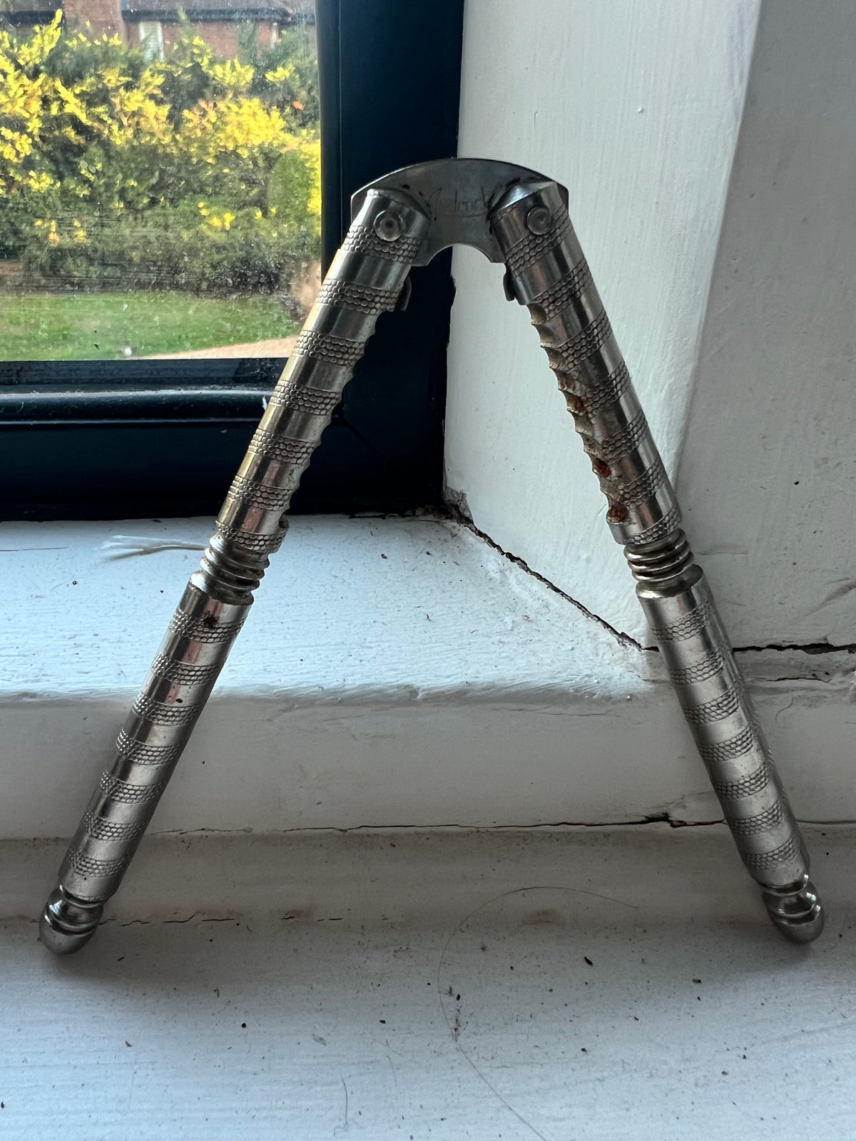 Vintage Androck Metal Nutcrackers, Pair with vinyl pouch