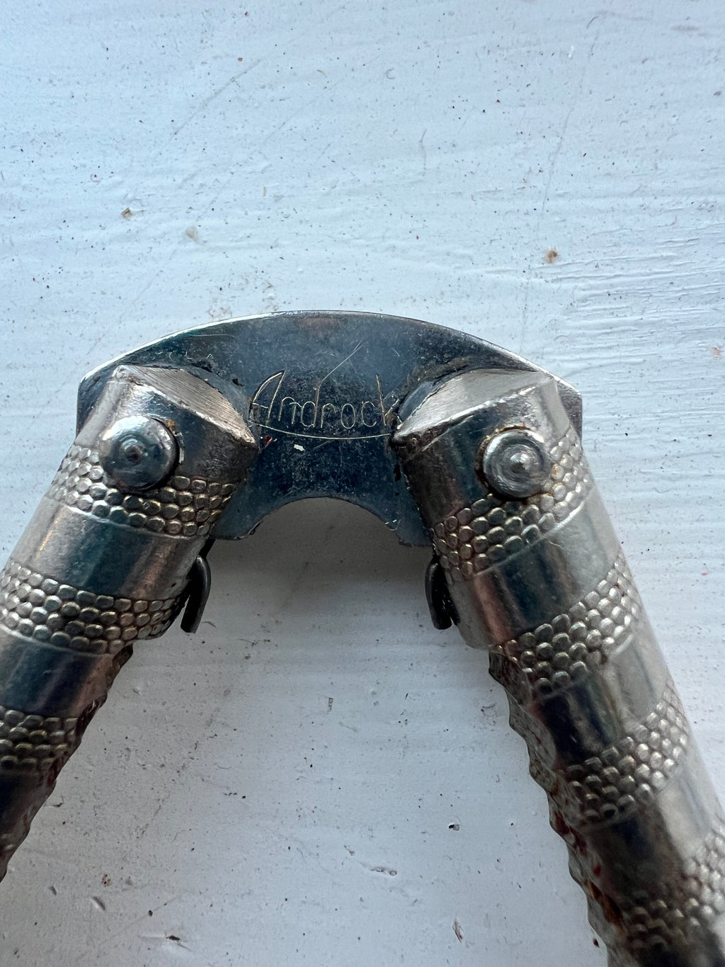 Vintage Androck Metal Nutcrackers, Pair with vinyl pouch