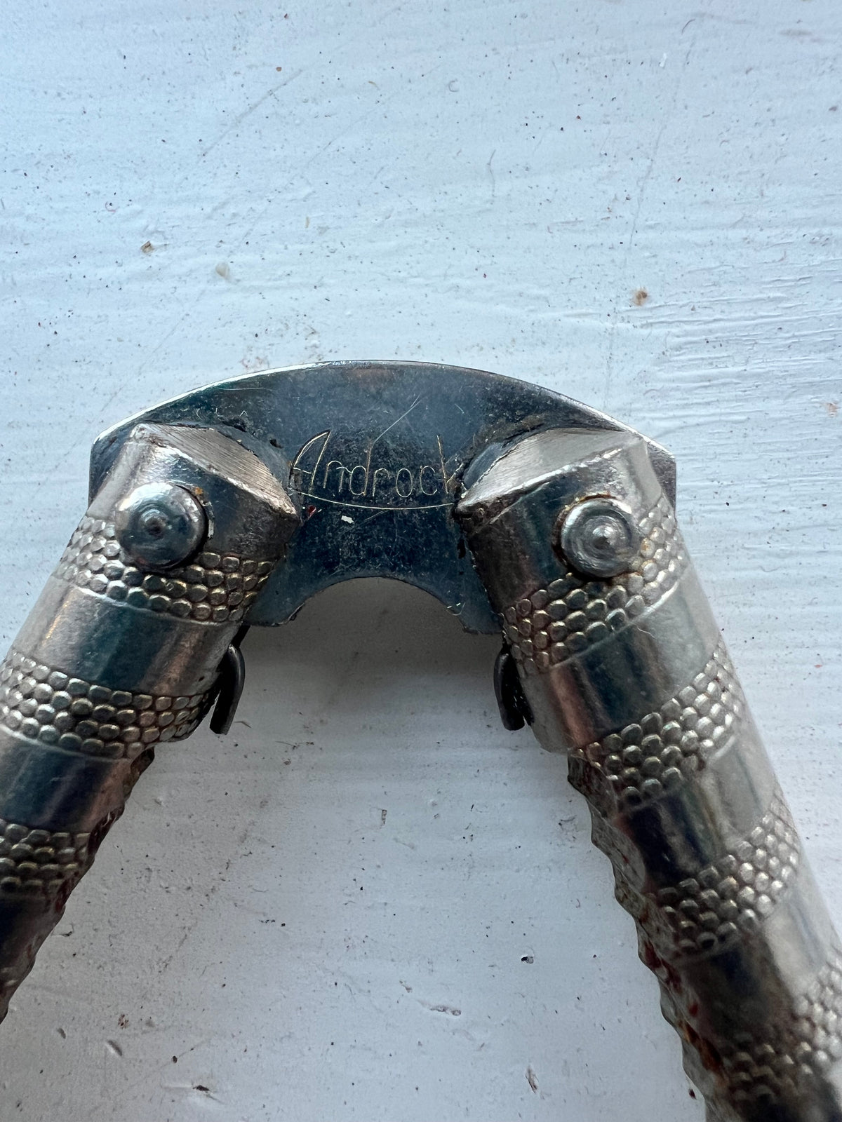 Vintage Androck Metal Nutcrackers, Pair with vinyl pouch