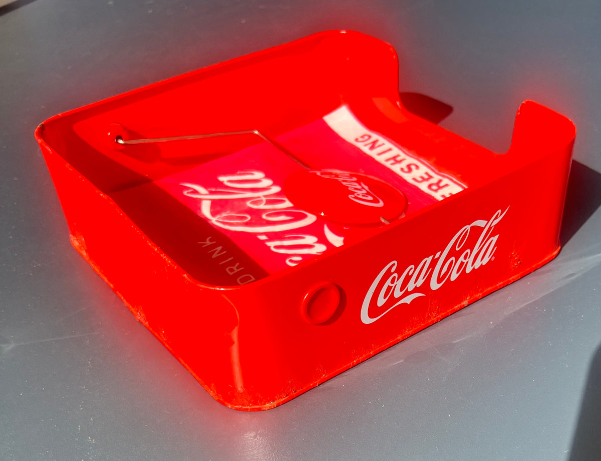 Vintage Coca-Cola Serviette Tray with Original Branded Napkin